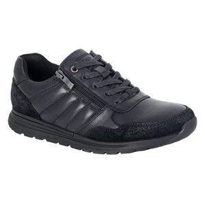 R21 Mens Leather Sneakers / Black